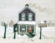 Дом в снегопад